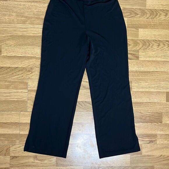 Black Label by Chico's Stretchable Wide Leg Pants Women's Legging Size Medium - Picture 1 of 10